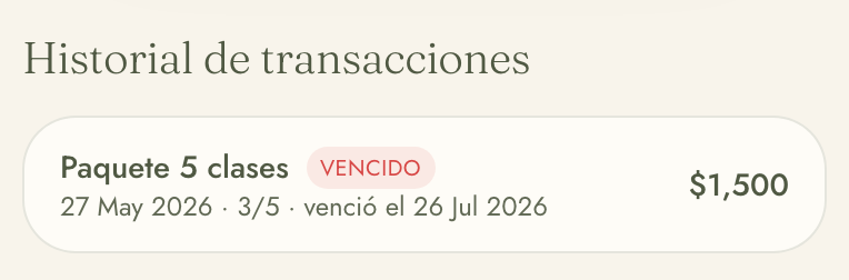 Un paquete marcado como VENCIDO, con la fecha en que venció